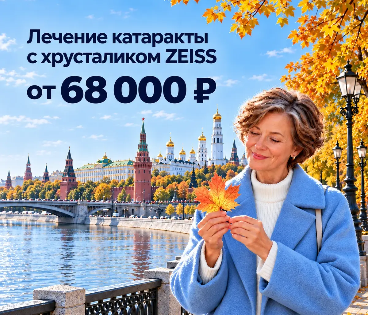 Акция на лечение катаракты с хрусталиком ZEISS. Мир снова в ярких красках! 